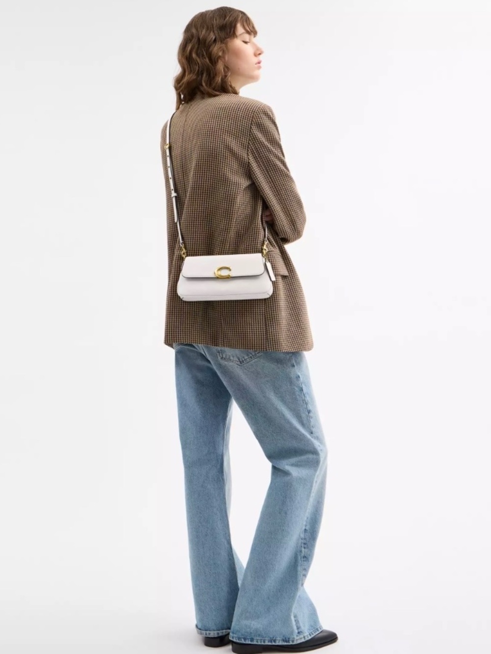 Coach Cream Jet Shoulder Bag in Chalk(FREE COACH SHIRT GWP) - Picture 7 of 15